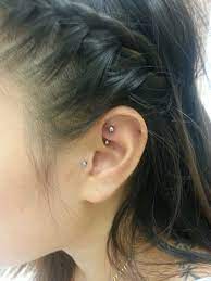 My Newest Peircing In My Ear Rook And Tragus Ear Piercings Rook Piercings Piercing