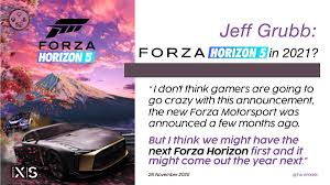 Forza horizon 5 is set in a wide area of mexico and will encompass rainforests, deserts, coastal cities, beaches, mayan ruins, canyons, and even a volcano. Klobrille On Twitter A Few Thoughts On This Jeff Is A Good Guy I Trust Him Forza Horizon Next In 2021 Would Be Incredible Ultimately I Don T Know If
