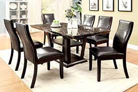 Shop with afterpay on eligible items. Amazon Com Furniture Of America Alfaro 7 Piece Modern Faux Marble Top Dining Set Table Chair Sets