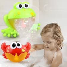 Plus, if you bathe your little one at the end of the day, playing in the tub can get out that extra energy right before hitting the pillow! Bubble Crabs Baby Bath Toy Funny Automatic Bath Bubble Maker Pool Swimming Bathtub Soap Machine Music Toys For Children Kids Bath Toy Aliexpress