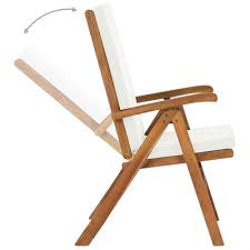 Our garden furniture range is the ideal way to add style and comfort to your garden, shop for garden chairs, patio sets and recliners with free uk delivery. Reclining Garden Chairs With Cushions 2 Pcs Solid Teak Wood Cream