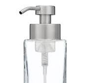 Modern Square Glass Foaming Soap Dispenser - Stainless
