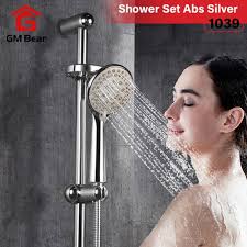 Shower Set perlengkapan mandi Full set Silver isi 6 -1039 di Anna_store3
