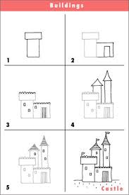 Kasteel Tekenen Met Kleuters Stap Voor Stap Dessin Dirige Chateau Stap Voor Stap Tekenen Tekenen Voor Kinderen Tekenen