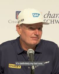 Massachusetts' Fran Quinn, 57, holes his final approach shot in preparation  for the U.S. Open! From 186 yards.