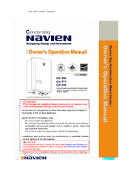 navien ch condensing gas boiler water heater operation