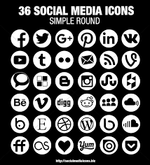 Round Social Media Icons White Socialmediaicons Desain Banner Gambar Kehidupan Desain