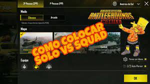 Como Jogar Solo Vs Squad Pubg Mobile Youtube