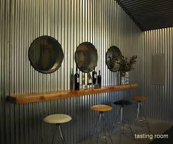 House Of Mann Commercial Projects Tasting Room Corrugated Metal Wall Aluminum Wall Panel Corrugated Metal