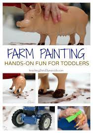 Toddler Farm Theme Painting Activity Farm Activities Farm Animals Activities Painting Activities