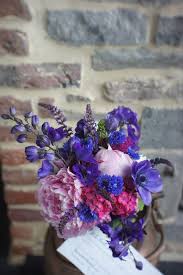 Featuring A Vibrant Combination Of Spring Blues And Pinks This Was One Of The Very First Lonely Bou Natural Bouquet Flower Arrangements Flower Bouquet Wedding