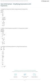 Practice Worksheet For Law Of Exponents Answers Worksheet List