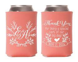 Personalized Koozies Wedding Koozies Wedding Favor Thank You Favor Big Day Koozies Couples Show Personalized Wedding Koozies Wedding Favors Custom Koozies