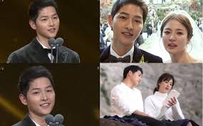 Pelakon drama korea popular, descendants of the sun, song joong ki dan song hye kyo selamat disatukan dalam sebuah majlis tertutup pada selasa. Saya Bahagia Terima Kasih Kerana Jodohkan Kami Song Joong Ki Astro Awani