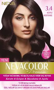 Nevacolor Premium Kalici Krem Sac Boyasi Seti 3 4 Koyu Kestane Kolajen Nevada Sac