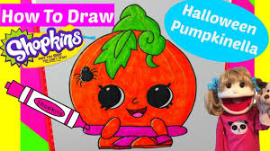 Draw the 5 seeds on the triangle part if drawing. How To Draw Shopkins Pumpkinella Step By Step Easy Season 1 Halloween Pu Shopkins Drawings Halloween Fun Shopkins