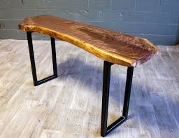 Live Edge Console Table Your Custom Black Walnut Etsy Live Edge Console Table Live Edge Wood Furniture All Wood Furniture