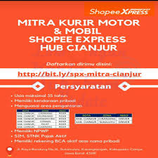 Bogor tim., kota bogor, jawa barat 16134, indonesia. Lowongan Kerja Mitra Kurir Shopee Xpress Info Loker Update