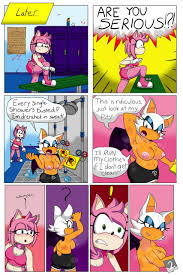 Amy and Rouge in: Shower Thots - Sonic Hentai Doujinshi