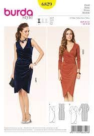 Patron robe volant patron couture blouson catalogue de couture gratuit patron ensemble tunique pantalon patron gratuit bébé garçon patron facile gratuit tuto blouse femme marque patron couture. Patron Robe Pour Soiree Fete Et Mariage Burda 6829 Robe Patron Patron Robe Gratuit Modele Robe