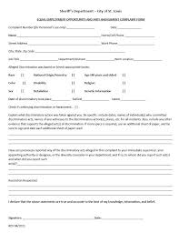 Eeoc Complaint Form Templates 5 Free Sample Example Format
