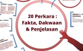 Upko minta kerajaan persekutuan memenuhi perjanjian di bawah 20 pekara. 20 Perkara Fakta Dakwaan Penjelasan By Khairul Ryan