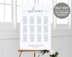 Wedding Seating Chart Template Try Before You Buy