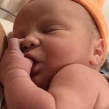 Emmit Richardson Harper ❤️❤️❤️ 7lb. 3oz. 20in. C-section. Thumb sucker.  Perfect.