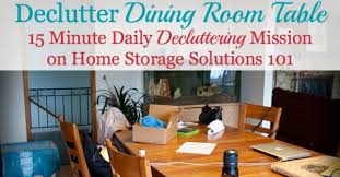 Includes information to make the padded seats. How To Declutter Your Dining Room Table