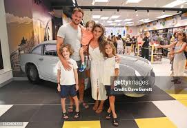 James Bye and Victoria Bye pose with children Edward, Louis and Hugo...  News Photo