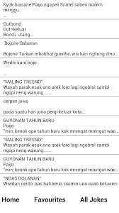 Pembelajaran mengenai cerita rakyat bahasa jawa tentunya bisa kamu temukan dalam pembelajaran bahasa jawa. Cerita Lucu Dari Jawa Fur Android Apk Herunterladen