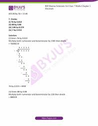 76/100 the number above the bar is the numerator: Rd Sharma Solutions For Class 7 Maths Chapter 3 Decimals Avail Free Pdf