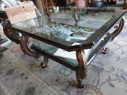 Shop wayfair for all the best glass coffee tables. Beautiful Heavy Large Ornate Cast Iron Eight Leg Double Glass Top Coffee Table Ebay
