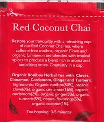 The tea bags only available in the traditional square shape. Tea Bag Organic Red Coconut Chai Glossy Cup Of Life United Kingdom Of Great Britain Northern Ireland Organic Col Tb Uk 09353