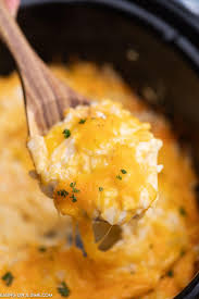 Cheesy potato recipe with cream of chicken soup. Crockpot Cheesy Potatoes Crock Pot Cheesy Potato Recipe