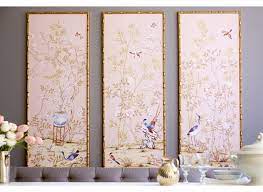 The client wanted a custom wallpaper look for 2 recessed walls in a private home. Chai Wan Triptych Chinoiserie Mural Wallpaper Themuralsource Com In 2020 Chinoiserie Wallpaper Mural Wallpaper Wallpaper Panels