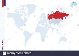 Weltkarte (politisch) übersichtskarte / regionen der welt. Weltkarte Mit Vergrosserungsglas Auf Russland Blaue Erde Globus Mit Russland Flagge Pin Zoom Auf Russland Karte Vektorgrafik Stock Vektorgrafik Alamy
