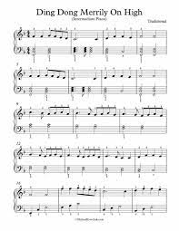 Intermediate Piano Arrangement For Ding Dong Merrily On High Sheet Music Piano Music Music Notes