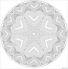By best coloring pages april 19th 2019. Heart Mandala Coloring Pages Novocom Top