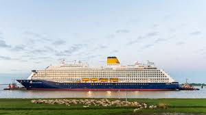 Saga cruises 2019 with fred olsen. Spirit Of Discovery Saga S First New Build Cruise Ship Completes Conveyance Along The River Ems In Germany Late Cruise News