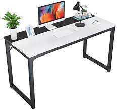 Shop for computer table online at target. Amazon Com Foxemart 47 Inch Computer Table Sturdy Office Desk Modern Pc Laptop 47 Writing Study Gaming Desk For Home Office Workstation White And Black Kitchen Dining