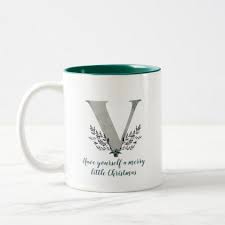Simple elegant lettering for company. Christmas Letter V Alphabet Coffee Mug Zazzle Com Christmas Lettering Simple Gifts Holiday Drinkware