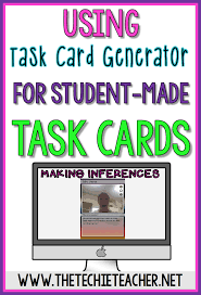 Making inferences about 24 task cards! Student Made Task Cards For Practing Making Inferences The Techie Teacher