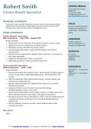 Here's how to write a benefit statement that will win customers over and a few great examples to inspire you. Claims Benefit Specialist Resume Samples Qwikresume