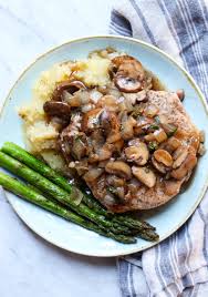 Pan Seared Pork Chops With Mushroom Gravy The Defined Dish Recipe Mushroom Pork Chops Seared Pork Chops Mushroom Gravy