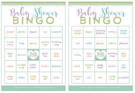 Free Printable Baby Shower Bingo