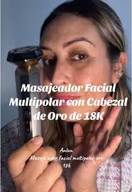 Masajeador Facial Multipolar de Oro 18K para Cuidado de Piel