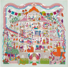 Spring 2016 Hermes Scarf Outlet With Free Shipping Hermes La Maison Des Carres Silk Twill Scarf H892941s 01 Hermes Tessili Accessori