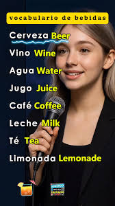 vocabulario de bebidas #bebidaseninglés #vocabulariodebebidas  #inglésparaprincipiantes #aprendeinglés