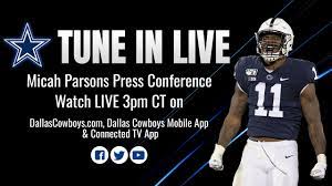 Live Nfl Draft Day 1 Press Conference Dallas Cowboys 2021 Youtube